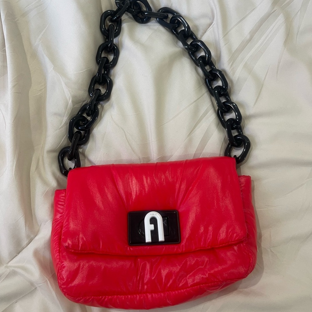 Furla Red mini puffer bag